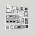 Switch socket panel combination 3d model
