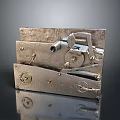 Industrial Style Metal Lamp Set Featuring Mechanical Gears And Vintage Design Elements
