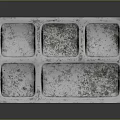 Sturdy Metal Divided Tray With Four Compartments For Food Storage