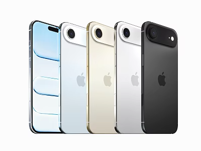 Apple iPhone Smartphones In Various Colors With Sleek Design And Single Camera 3d model