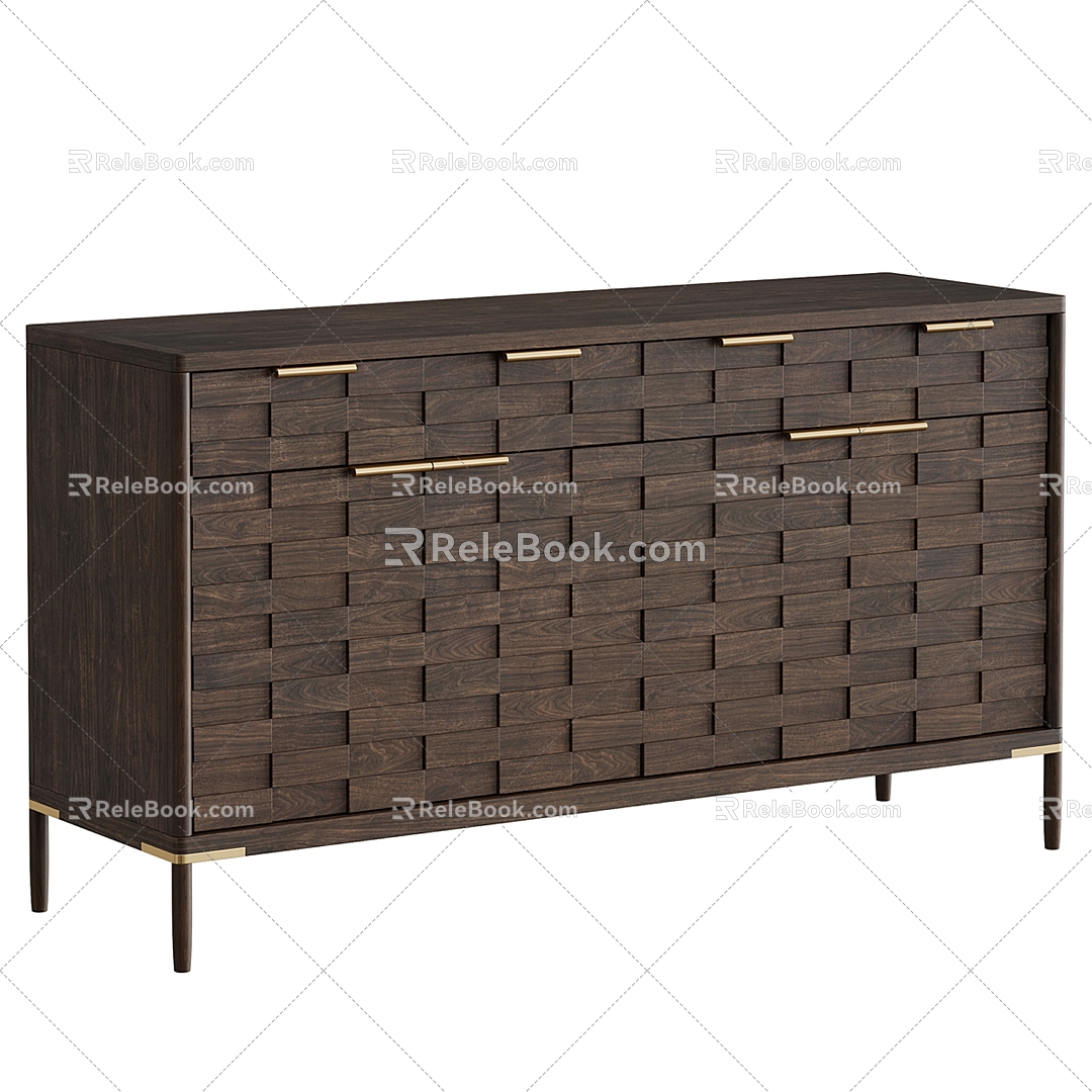 Drawer cabinet texture 3d model