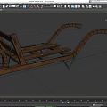 Vintage Wooden Horse Carriage Design With Spoked Wheels And Wooden Planks Structure
