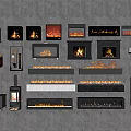 Various Modern Fireplace Designs With Different Shapes And Burning Flames