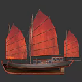 Modern Ancient Ship Ancient Warship Large Ancient Ship Ancient Warship 3d model