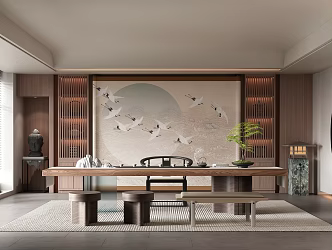 New Chinese Tea Room 3d model
