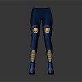 Blue Fit Pants With Yellow Knee Pads For Active Outdoor Use