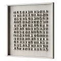 Three Dimensional Silver Cubes Arranged On White Wall Modern Geometric Decor Art