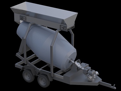 Mobile concrete mixer truck model