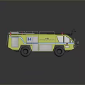 Yellow Fire Truck Model With 34 170 Fire Department And Red Emergency Lights