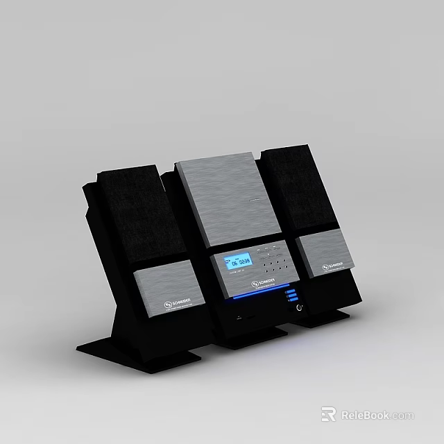 Smart Locker With Digital Display And Control Panel For Modern Storage Use 3d model 