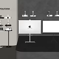 Modern Projection And Monitoring Equipment Display With Various Device Types