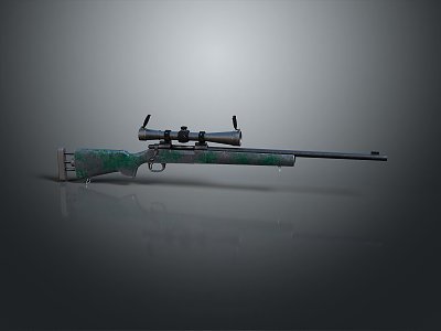 Sniper rifle sight sniper rifle sci-fi sniper rifle semi-automatic rifle combat rifle 3d model