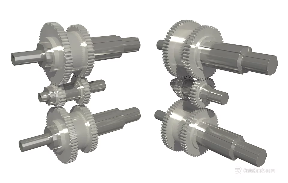 Precision Metal Hardware Tools Featuring Gears And Shafts For Mechanical Applications 3d model 