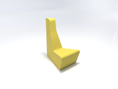 Yellow Abstract Sofa With Unique Modern Design For Living Room Decor 3d model