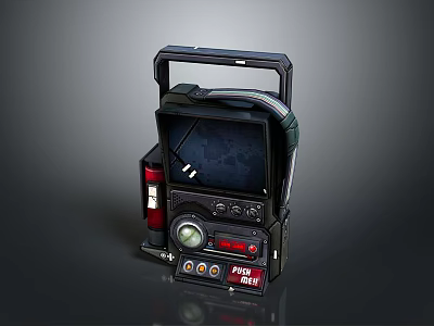 Portable Handheld Electronic Device With Display Screen Control Panel And Power Indicators 3d model