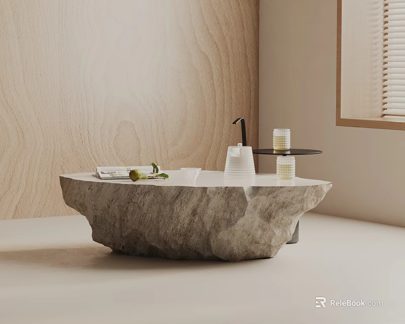 Modern Sofa And Coffee Table Set With Linen Upholstery And Wooden Table Top 3d model 