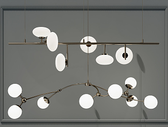 Modern chandelier combination 3d model