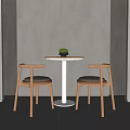Modern leisure table and chair combination leisure table and chair 3d model
