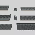 Chinese-style eaves line 3d model