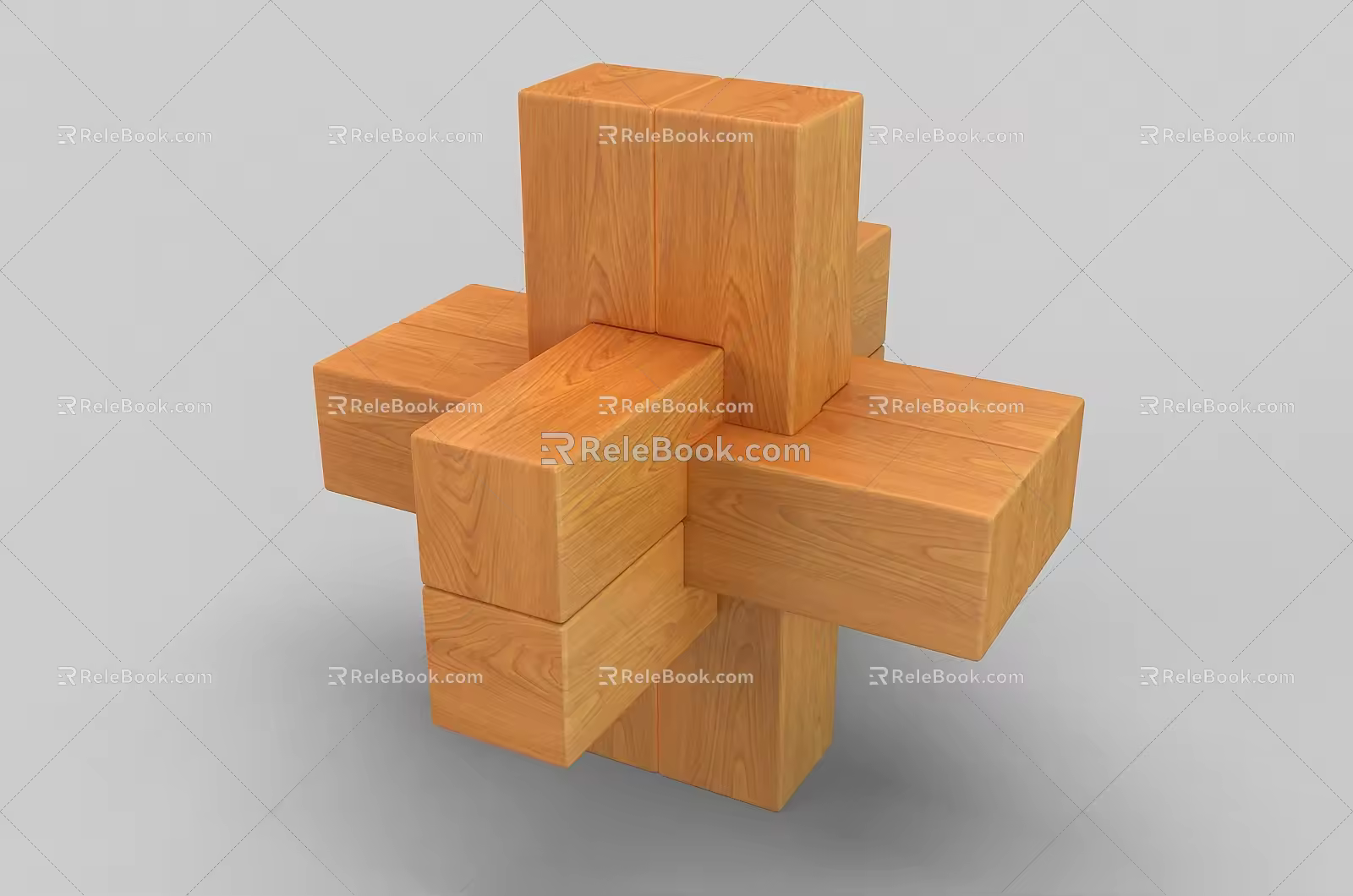 Lu Ban Lock Left Neighbor Right Li Six-pass Six-root Bagua Lock Kong Ming Lock Bucket Building Blocks Educational Toys 3d model