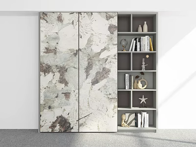 Modern bookcase 3d model