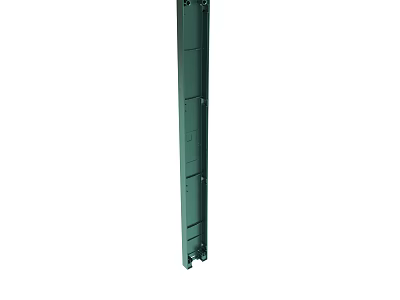 Green Metal Long Strip Mounting Rail With Multiple Holes For Industrial Use 3d model