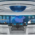 Modern Control Room With Multiple Monitoring Screens Control Desks China Map Display And Working Staff