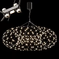 Modern Oval Chandelier Design with Wire Frame and Illuminated Small Lights 3d model