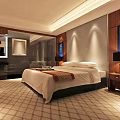Hotel Guest Room Interior With Comfortable Sofa Coffee Table Wooden Paneling And Plaid Carpet