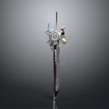 Modern Sword Engine Sword Mechanical Sword Officer Sword 3d model