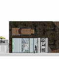Modern Cafe Interior With Open Space Comfy Sofas Tables Chairs Hanging Lights And Green Plants