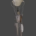 Steampunk Themed Hot Air Balloon With Ship Like Structure And Flag 3d model