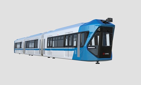 modern light rail air rail train 3d model