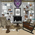 Modern Public Office Space With Open Layout Wooden Floors Pendant Lights And Green Plants