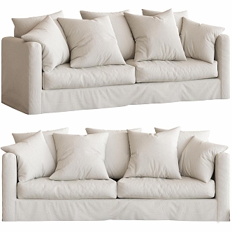 Double sofa leisure sofa 3d model