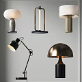 Table Lamp Combination Bedside Metal Table Lamp Light Luxury Table Lamp Floor-Standing Table Lamp Desk Lamp Learning Table Lamp Simple Fashion Table Lamp 3d model