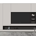 Modern TV background wall Simple TV background wall 3d model