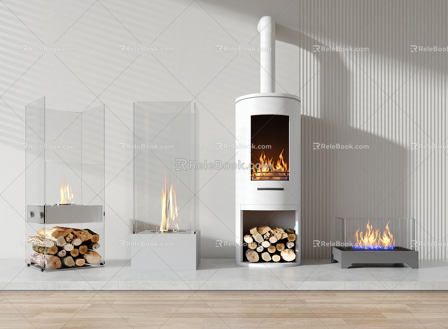 Modern Fireplace Decorative Fireplace 3d model