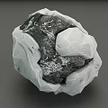 Natural Stone and Wood 3D Model with Textured Surface and Detailed Design