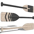 Different Designed Paddles With Wooden And Black Details As Sports Equipment