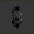 Futuristic Hexagonal Mechanical Frame With Detailed Metallic Structure And Yellow Lights