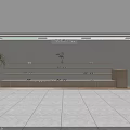 Modern Minimalist Jewelry Store Interior With Display Shelves Plant And Decor