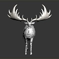 Modern game character god deer sika deer 3d model