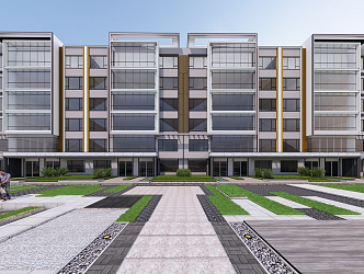 New Chinese-style Residential Building Multi-storey Residence 3d model