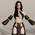 Winged Angelic And Demonic Characters With White Black Wings In Standing Poses