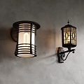 European-style wall lamp 3d model