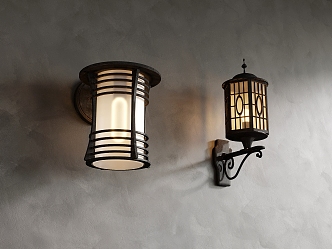 European-style wall lamp 3d model