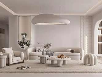 Quiet living room home living room 3d model