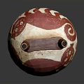 Handcrafted Ceramic Sculpture Jar With Red Monkey Design And Double Handles