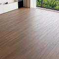 Light Colored Wooden Flooring With Natural Grain In Modern Bright Interior With Window And Green View